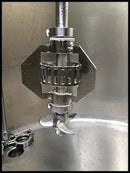 Single Wall Stainless Steel Tank with High Shear Mixer - 100 Gallons