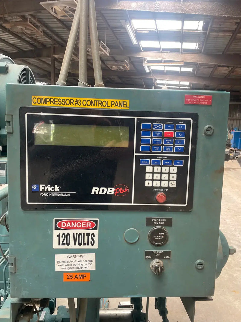 Paquete de compresor de tornillo rotativo Frick RDB-100B (Frick TDSL193S, 75 HP, 460 V, panel de control micro Frick)