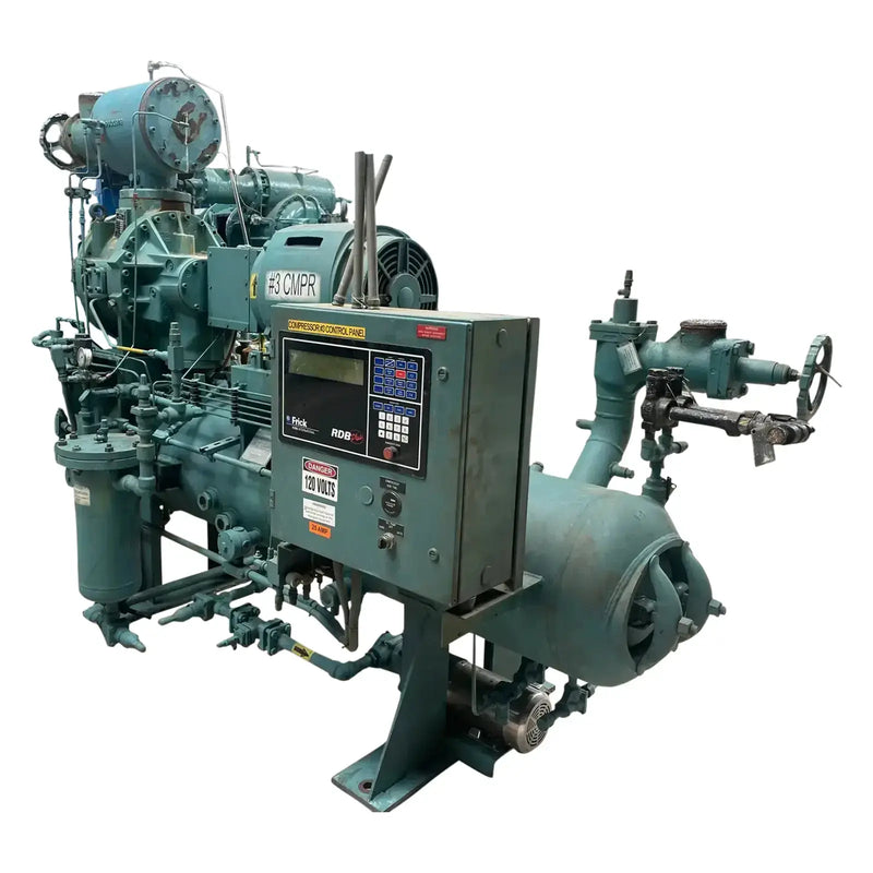 Paquete de compresor de tornillo rotativo Frick RDB-100B (Frick TDSL193S, 75 HP, 460 V, panel de control micro Frick)
