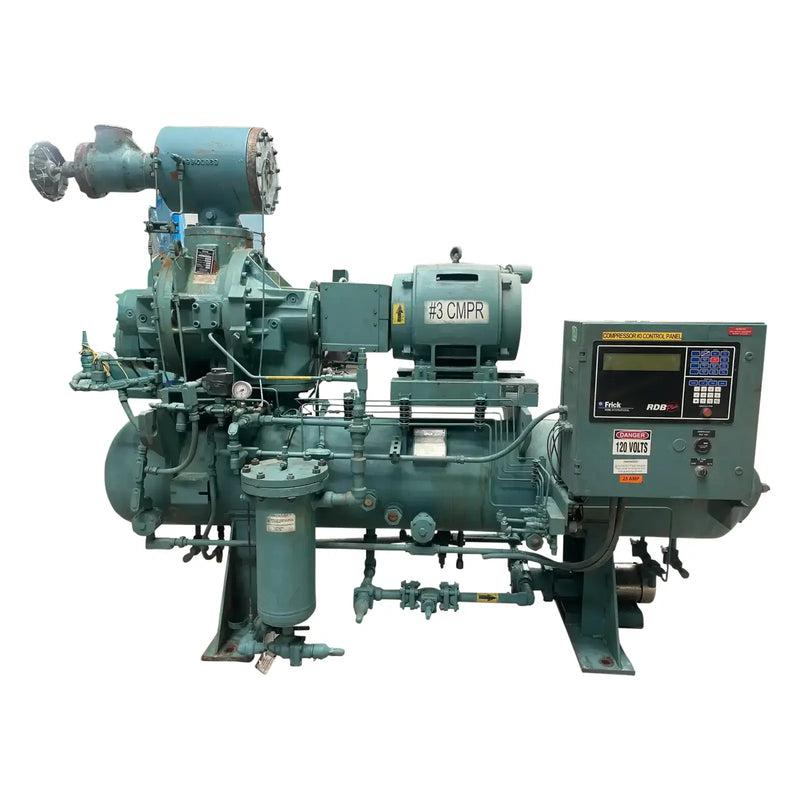 Paquete de compresor de tornillo rotativo Frick RDB-100B (Frick TDSL193S, 75 HP, 460 V, panel de control micro Frick)