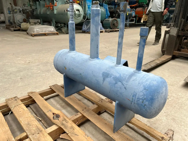 Tanque de aceite de amoníaco horizontal RVS (8 x 36 pulgadas, 7,8 galones)