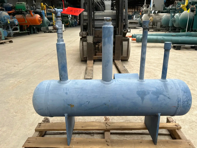 Tanque de aceite de amoníaco horizontal RVS (8 x 36 pulgadas, 7,8 galones)