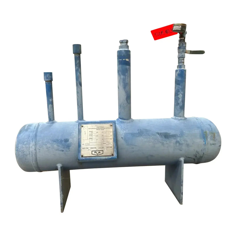 Tanque de aceite de amoníaco horizontal RVS (8 x 36 pulgadas, 7,8 galones)
