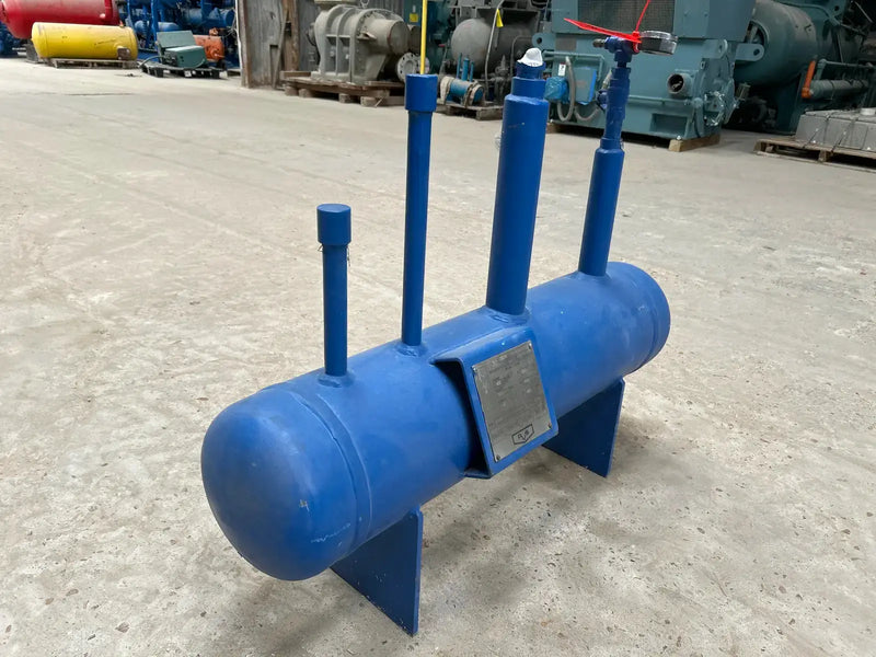 Tanque de aceite de amoníaco horizontal RVS (8 x 36 pulgadas, 7,8 galones)