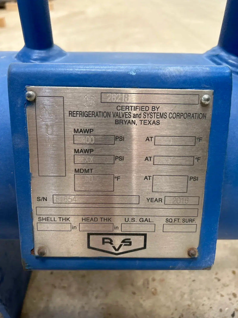 Tanque de aceite de amoníaco horizontal RVS (8 x 36 pulgadas, 7,8 galones)