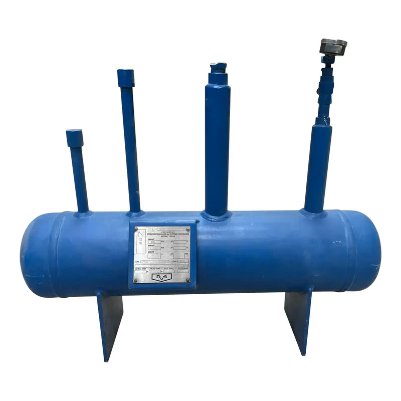 Tanque de aceite de amoníaco horizontal RVS (8 x 36 pulgadas, 7,8 galones)