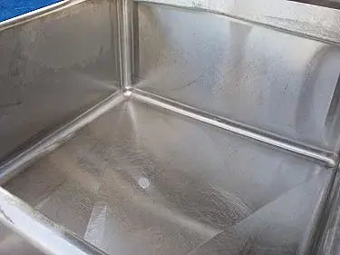 Tanque de 2 compartimentos de acero inoxidable: 50 galones