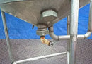 Tanque de mezcla con fondo cónico y parte superior cerrada de acero inoxidable, 100 galones