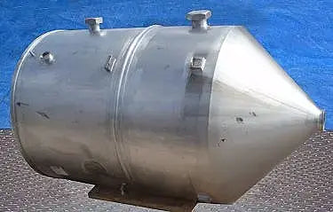 Stainless Steel Coned Bottom Open Top Tank -165 Gallons.