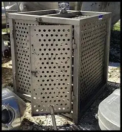 Cesta/jaula para inmersión de acero inoxidable