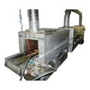 Lavadora de bandejas de acero inoxidable: 17 pulgadas de ancho x 23 pies de largo.