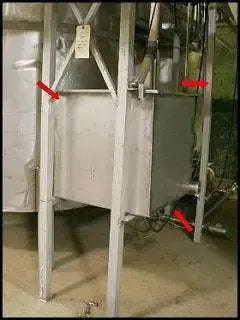 Tanque rectangular de acero inoxidable