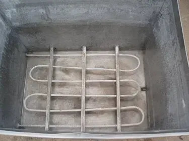 Stainless Steel Rectangular Tank with Heat Coil - 550 Gallons