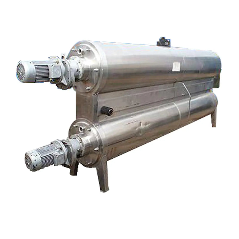 Intercambiador de calor de superficie raspada de dos barriles de acero inoxidable