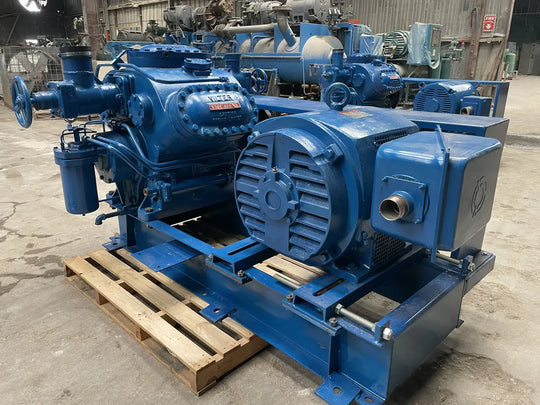 Vilter 456XLB 6-Cylinder Reciprocating Compressor Package (100 HP 230/460 V, Belt Driven)