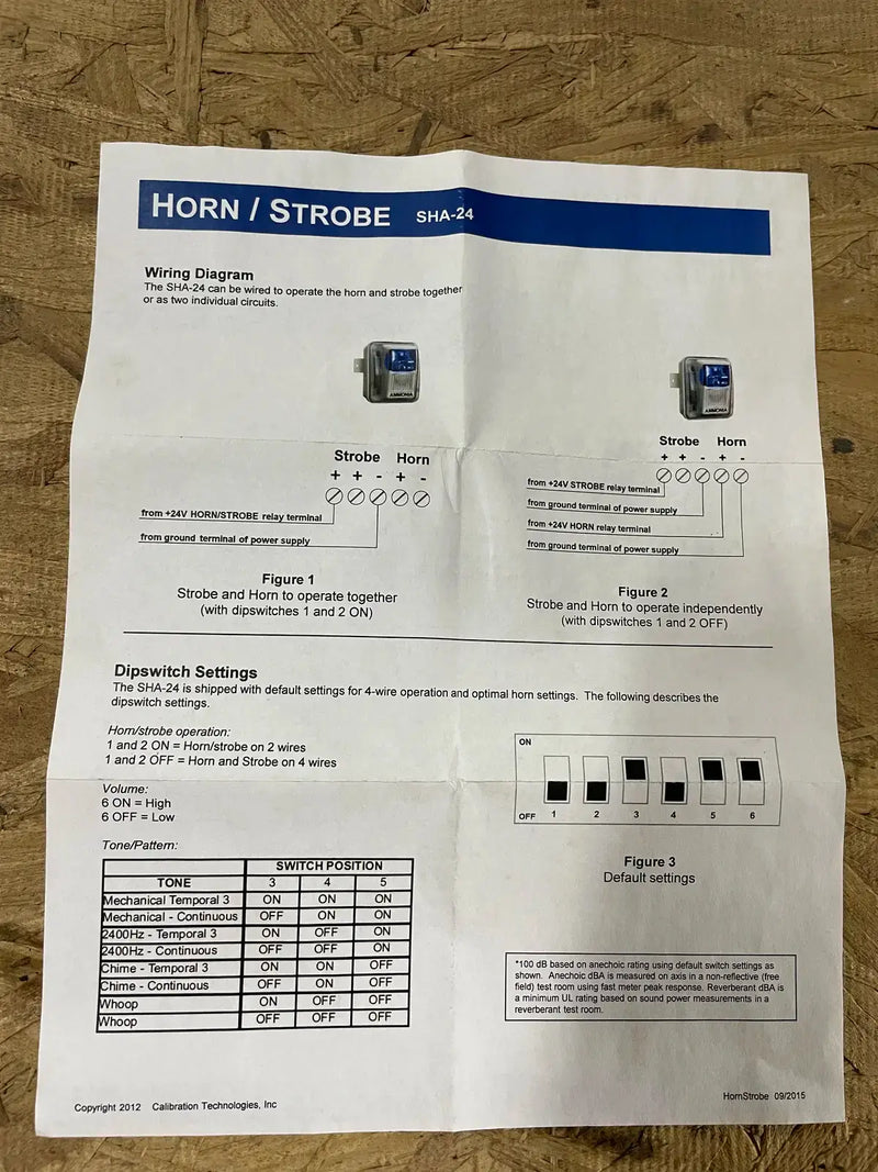 Ammonia Alarm Horn/Strobe (SHA-24-Blue)