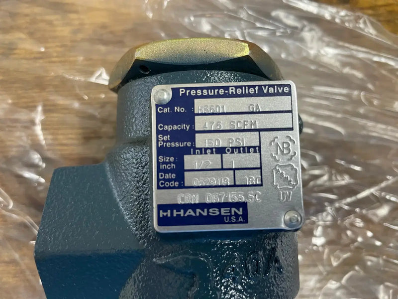 Hansen Refrigerant Pressure -Relief Valve (Ammonia, 150 PSIG)