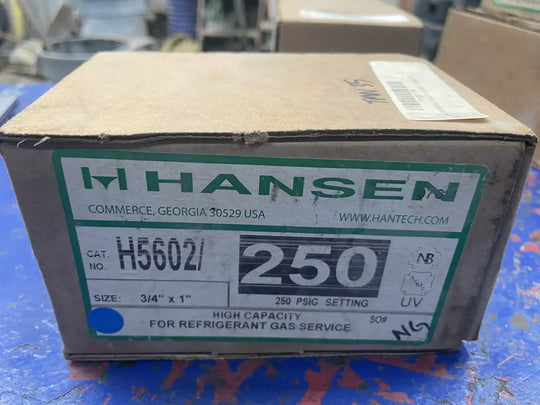 Hansen H5602 NH3 Pressure Relief Valve (3/4 in x 1 in, 250 PSI)