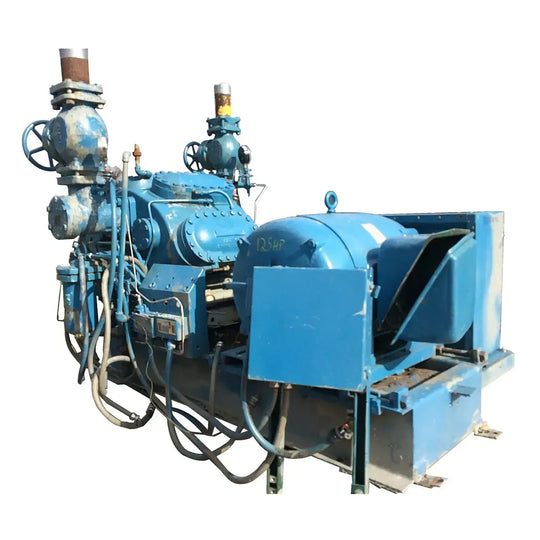 Vilter 448 8-Cylinder Reciprocating Compressor Package (125 HP 460 V, Belt Driven)