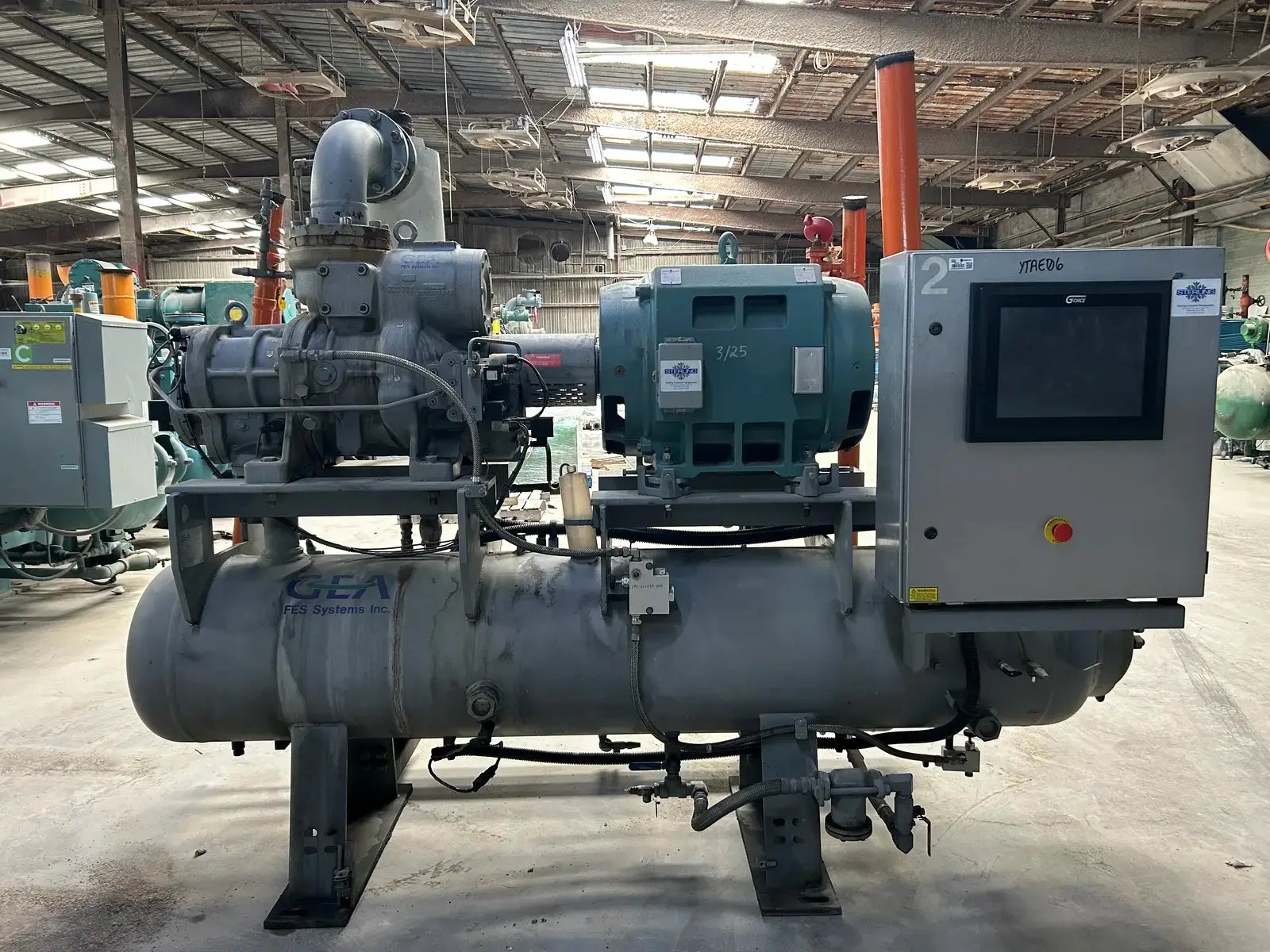 Gea Model R GEA 160GM Rotary Screw Compressor Package (GEA M-5, 200 HP 460 V)