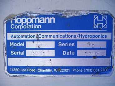 1990 Hoppman FT-50 Centrifugal Feeder Hoppmann 