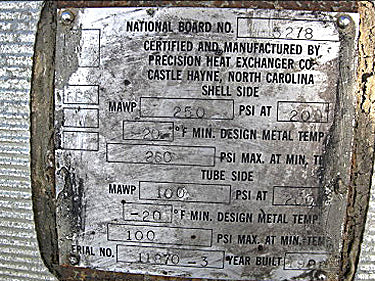 1990 Precision Heat Exchanger Co. Products Chiller with Surge Drum – 456 Sq. Ft. Precision Heat Exchanger Co. 