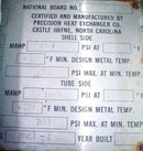 1990 Precision Heat Exchanger Co. Tube Chiller with Surge Drum Precision Heat Exchanger Co. 