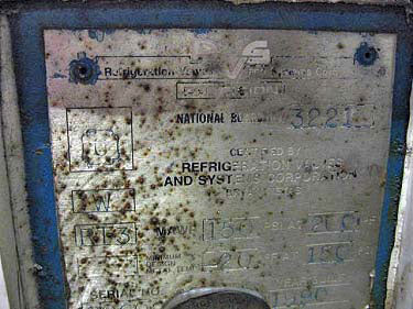 1990 RVS 431 Ton Ammonia Chiller Plus 38 Ton Glycol Chiller RVS 