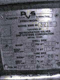 1990 RVS 431 Ton Ammonia Chiller Plus 38 Ton Glycol Chiller RVS 