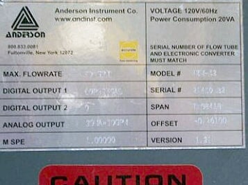1991 Accurate Metering Flow Meter and Diessel Converter Accurate Metering Systems, Inc. 