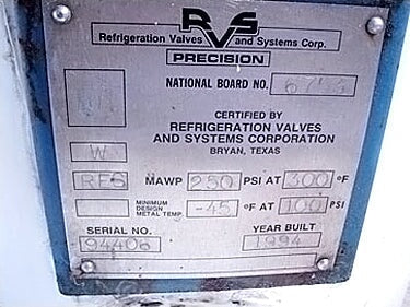 1994 RVS Ammonia Oil Pot - 18 Gallon RVS 