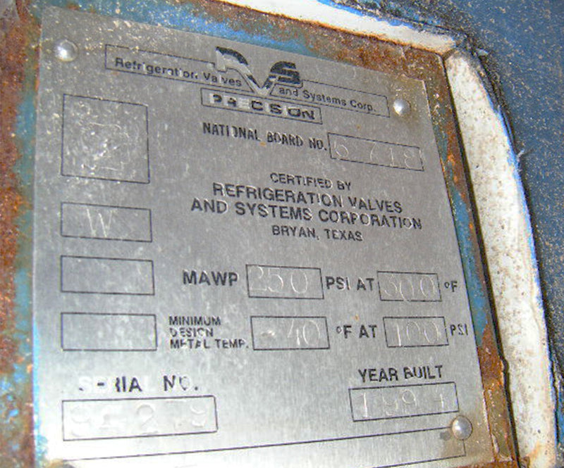 1994 RVS Vertical Ammonia Recirculator - 60 in. dia. x 12 ft. H RVS 