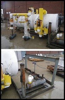 1995 FES Horizontal Ammonia Recirculator Package 40 in. dia. x 117 in. L. FES 