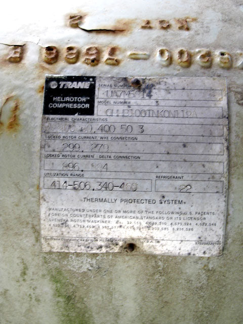 1997 Trane Air Cooled Liquid Chiller- 215 Tons Trane 