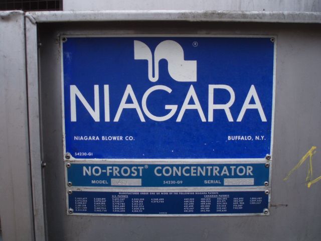 2000 Niagara Blower Company “No-Frost”® Concentrator Niagara 