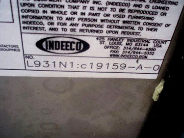 2004 Indeeco Electric Duct Heater Indeeco 