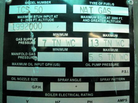 2007 Fulton Thermal Corporation Natural Gas Fired Steam Boiler – 50 HP Fulton Thermal Corporation 