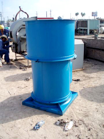 Airfoil Belt Drive Tube Axial Stack-Cap Roof Ventilator Airfoil Impellers Corporation 