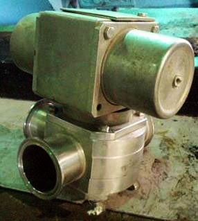 Alfa Laval Koltek 3-Way Stainless Steel Air Actuated Shutter Valve Alfa Laval Koltek 