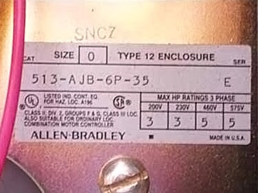 Allen-Bradley Combination Starter / Circuit Breaker Enclosures Allen-Bradley 