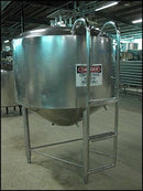 APV Creamery Package St. Regis Division Dome-Top Stainless Steel Cone-Bottom Processor - 300 Gallons APV Creamery Package 