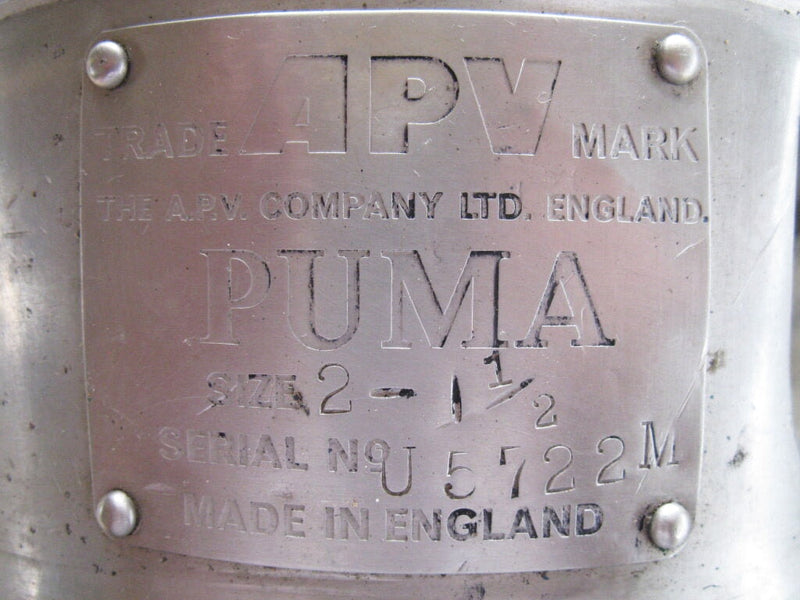APV Puma Sanitary Centrifugal Pump - 1 HP APV Puma 