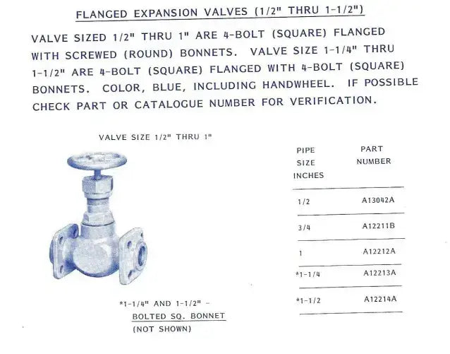 Vilter Ammonia Hand Shut-Off Flanged Expansion Valve (1-1/2")