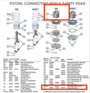 Resorte de cabeza de seguridad Vilter 35252A 450XL