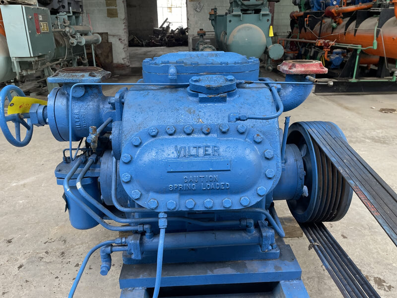 Vilter 456XL 6-Cylinder Reciprocating Compressor Package (40 HP 230/460 V, Belt Driven)