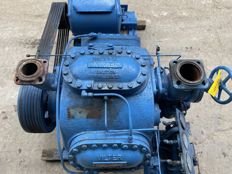 Vilter 456XL 6-Cylinder Reciprocating Compressor Package (40 HP 230/460 V, Belt Driven)
