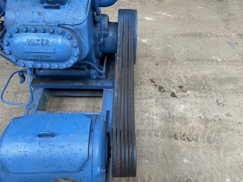Vilter 456XL 6-Cylinder Reciprocating Compressor Package (40 HP 230/460 V, Belt Driven)