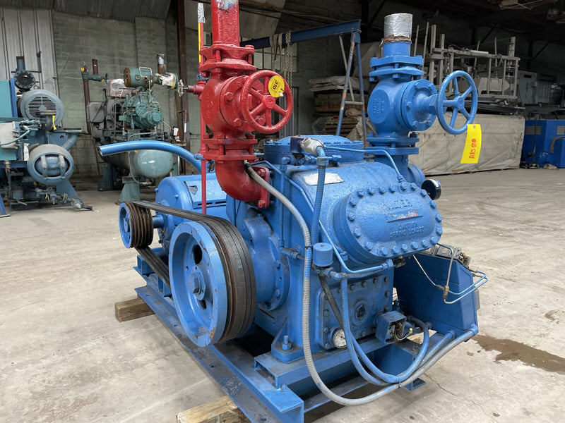 Vilter 456 6-Cylinder Reciprocating Compressor Package (MISSING COMPRESSOR, 100 HP 230/460 V, Belt Driven)