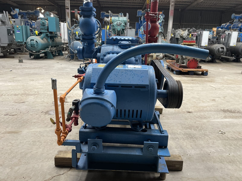 Vilter 456 6-Cylinder Reciprocating Compressor Package (MISSING COMPRESSOR, 100 HP 230/460 V, Belt Driven)