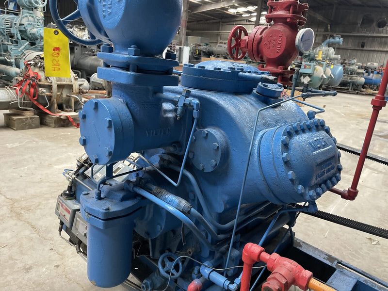 Vilter 456 6-Cylinder Reciprocating Compressor Package (MISSING COMPRESSOR, 100 HP 230/460 V, Belt Driven)